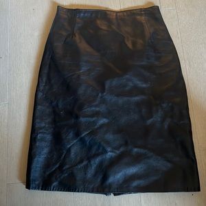 Saks Leather Skirt